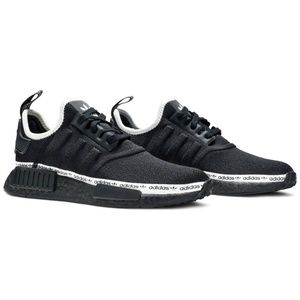 NWT Adidas NMD_R1 Black Tape Logo Sneakers
